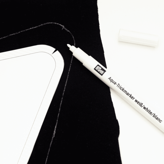 Markierstift für dunkle Textilien wasserlöslich weiß