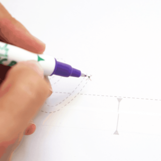 Markierstift für helle Textilien selbstlöschend 2 Seiten Violett