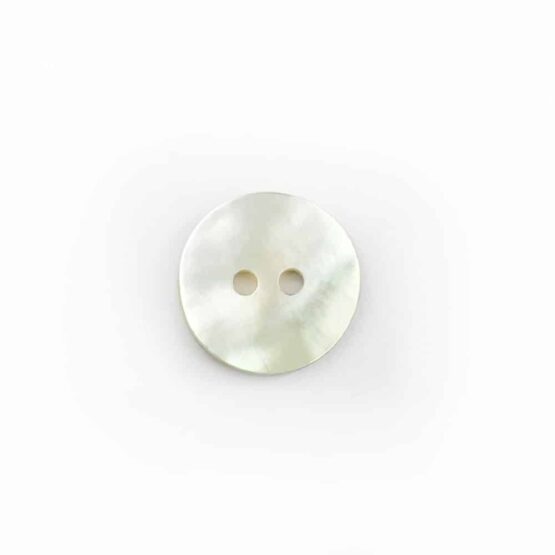 Perlmuttknopf 15 mm weiß 2-Loch