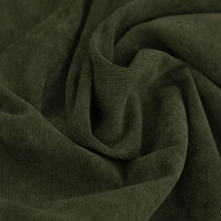 Feincord - Khaki-Grün