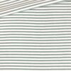 Single Jersey - Weiß mit 2 mm altmintgrünen Streifen