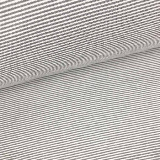 Bündchen - Grau/ Weiß 1 mm gestreift