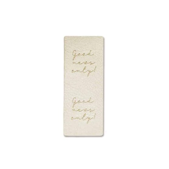 Label Loop "good news only" - 50 x 20 mm - White Sand