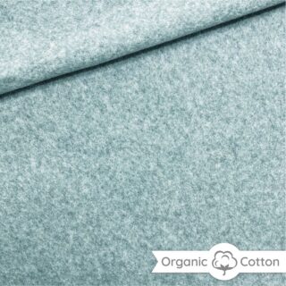 Organic Cotton Baumwollfleece - Dunkles Altmint meliert