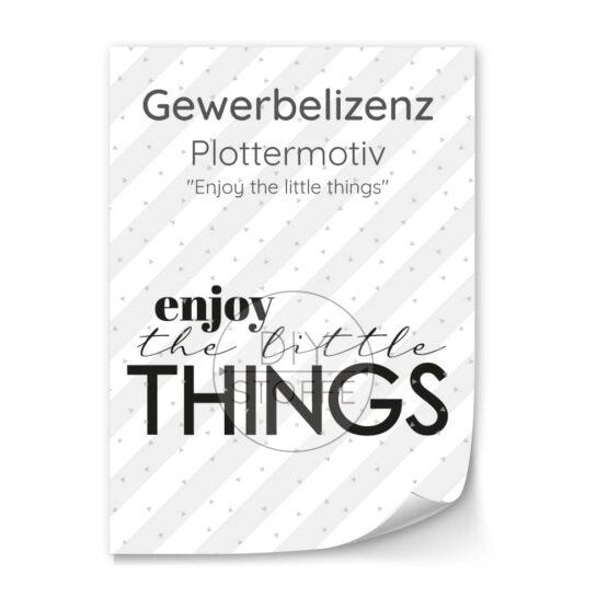 Lizenz - Plottermotiv - Enjoy the little Things