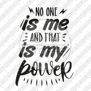 Plottermotiv - No one is me and this is my power