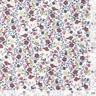 Popeline – Fleurs Berries/Warmweiß