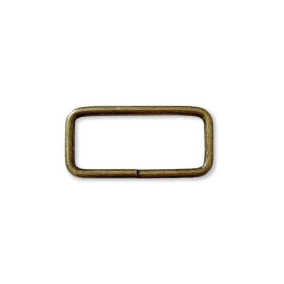 Vierkantring Metall - für Gurtband 38 mm - Altgold