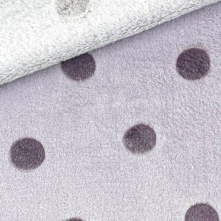 Kuschelfleece – Dots – Helles Smoky Lavendel