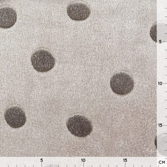 Kuschelfleece - Dots - Warm Dust