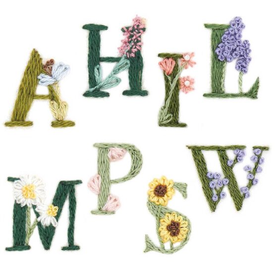 Florales Abc Stickset Buchstaben