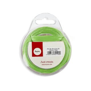 Satinband – 10 mm – Limettengrün – 10 m Rolle