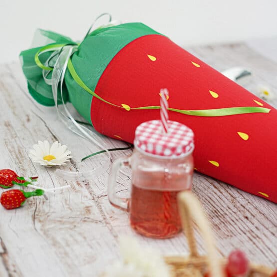 DIY Stoffe- Inspiration - Schultüten Paket - Erdbeere