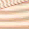 Single Jersey - Warmweiß mit 2 mm Sunkissed Orange Streifen