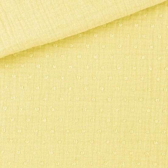 Musselin – Dots – Lemonade Yellow
