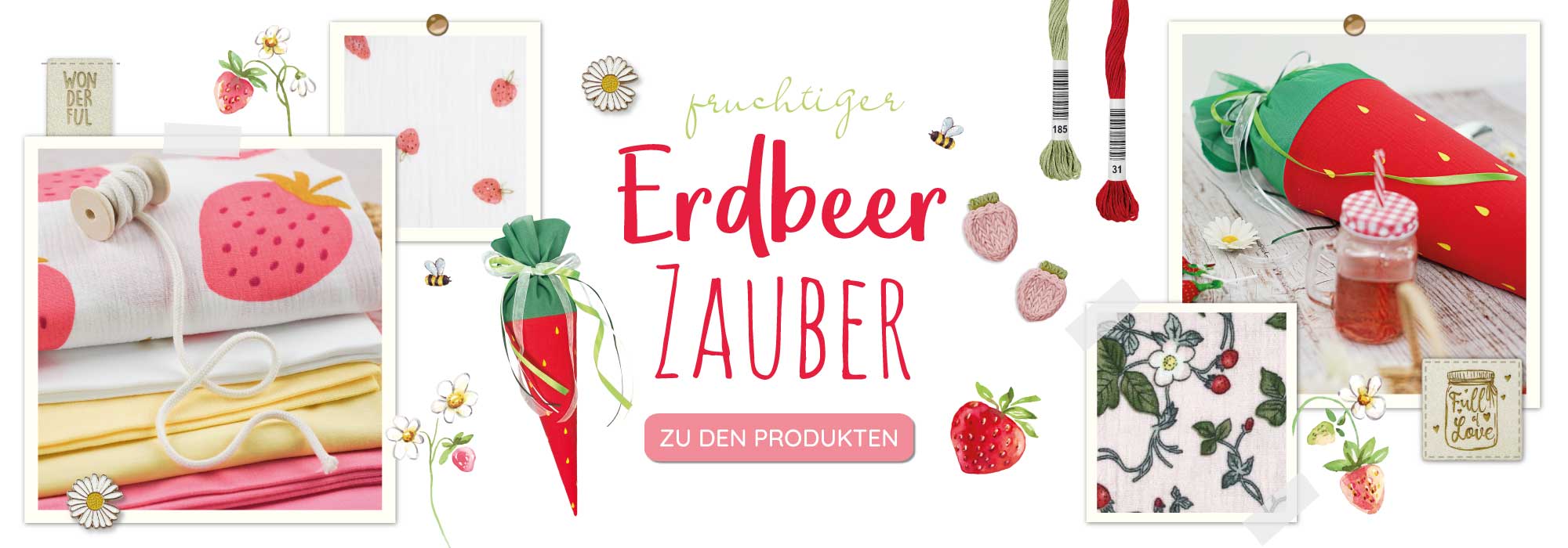 Banner Shop The Look Erdbeer Zauber