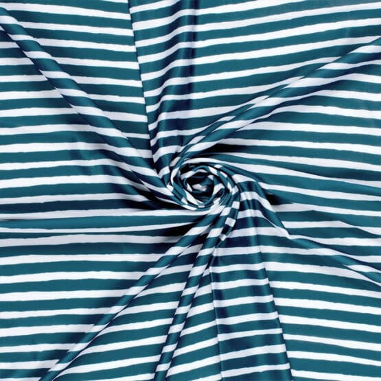Badestoff - LSF 50 - Painted Stripes - Marineblau/Weiß